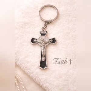 Jesus Cross Keychain | Religious Faith Keychain | Christian Gift